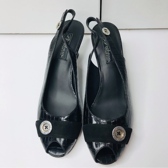 BRIGHTON Black Nigel Heels Size 9 - Picture 4 of 6